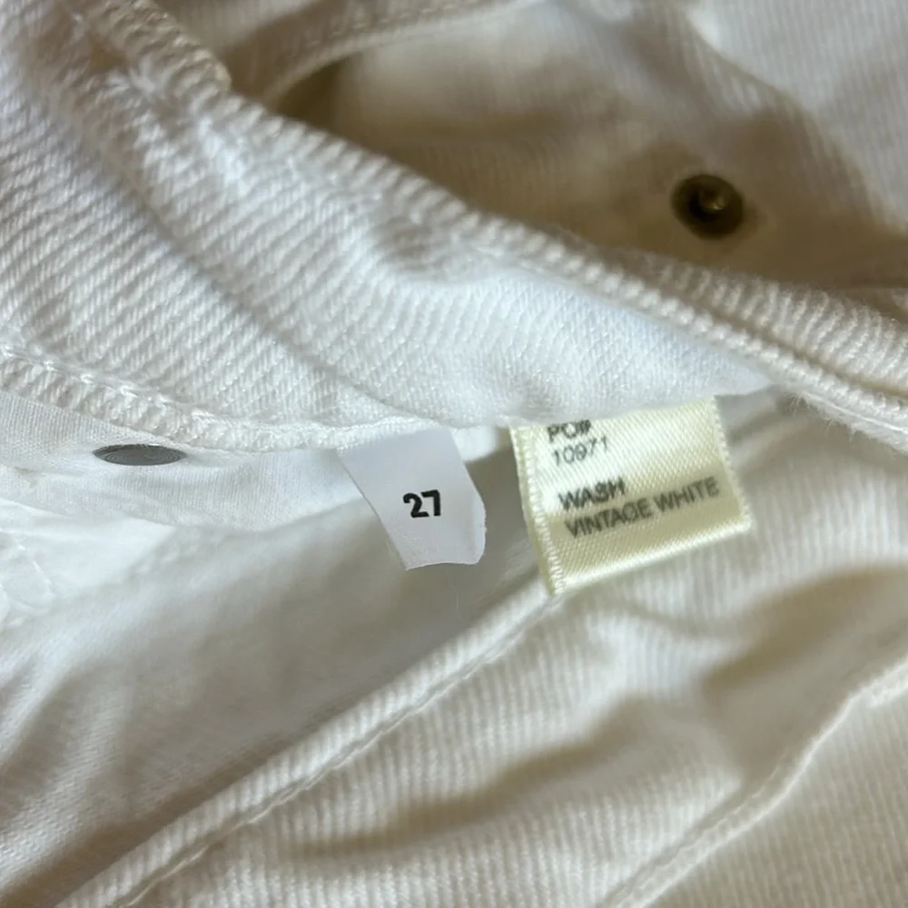 ✨ REFORMATION BUTTON FLY STRAIGHT LEG JEANS IN VINTAGE WHITE SZ 26/27 - Picture 4 of 8